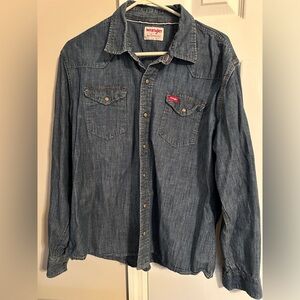 Wranglers Blue Denim Shirt for Men